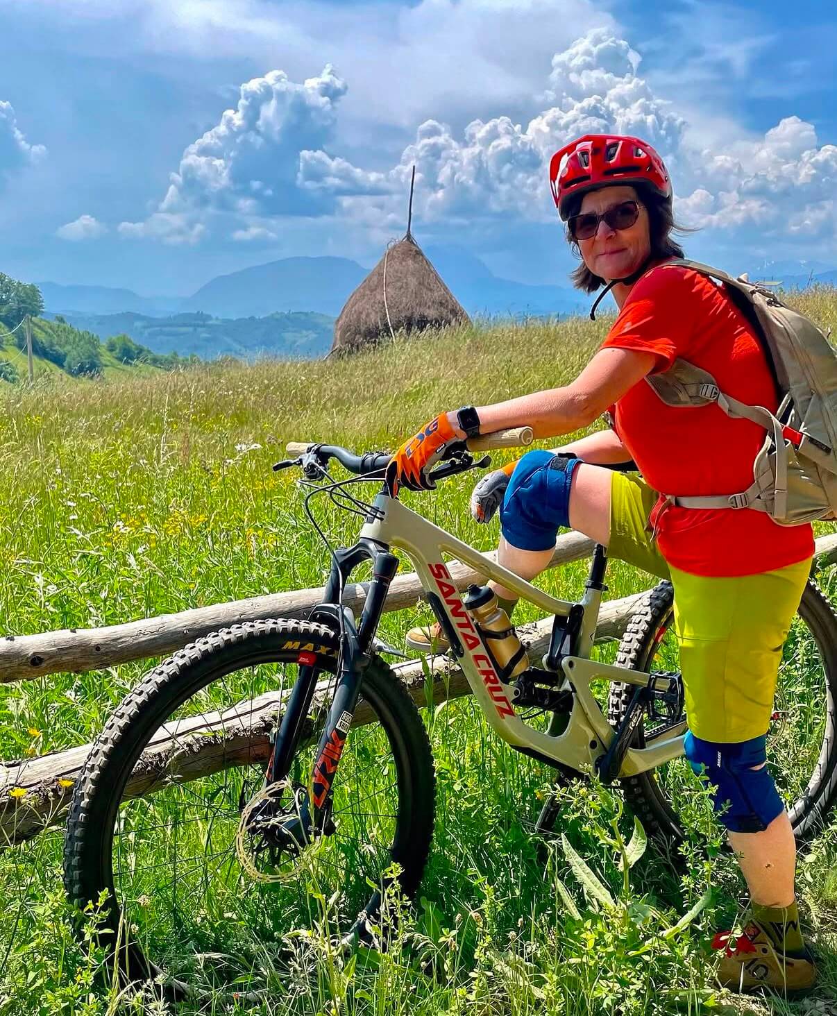 Mountain biker on an active trail