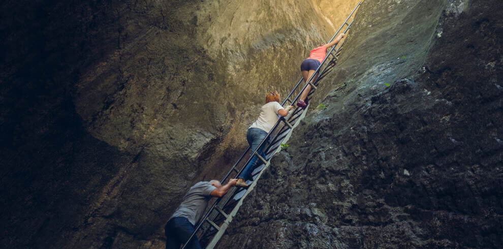 7 Ladders Canyon hiking route