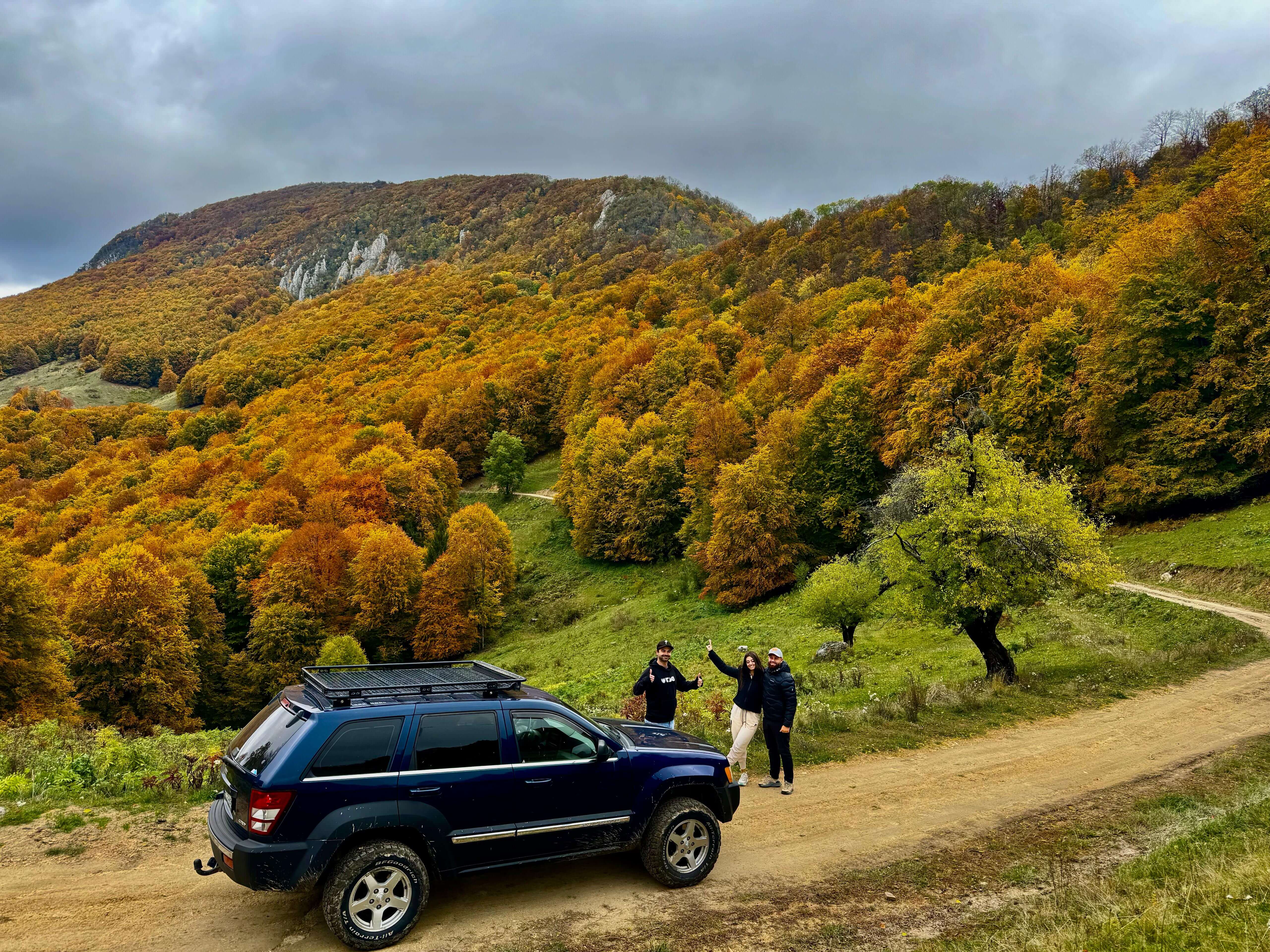 Off-road jeep vehicle in Transylvania