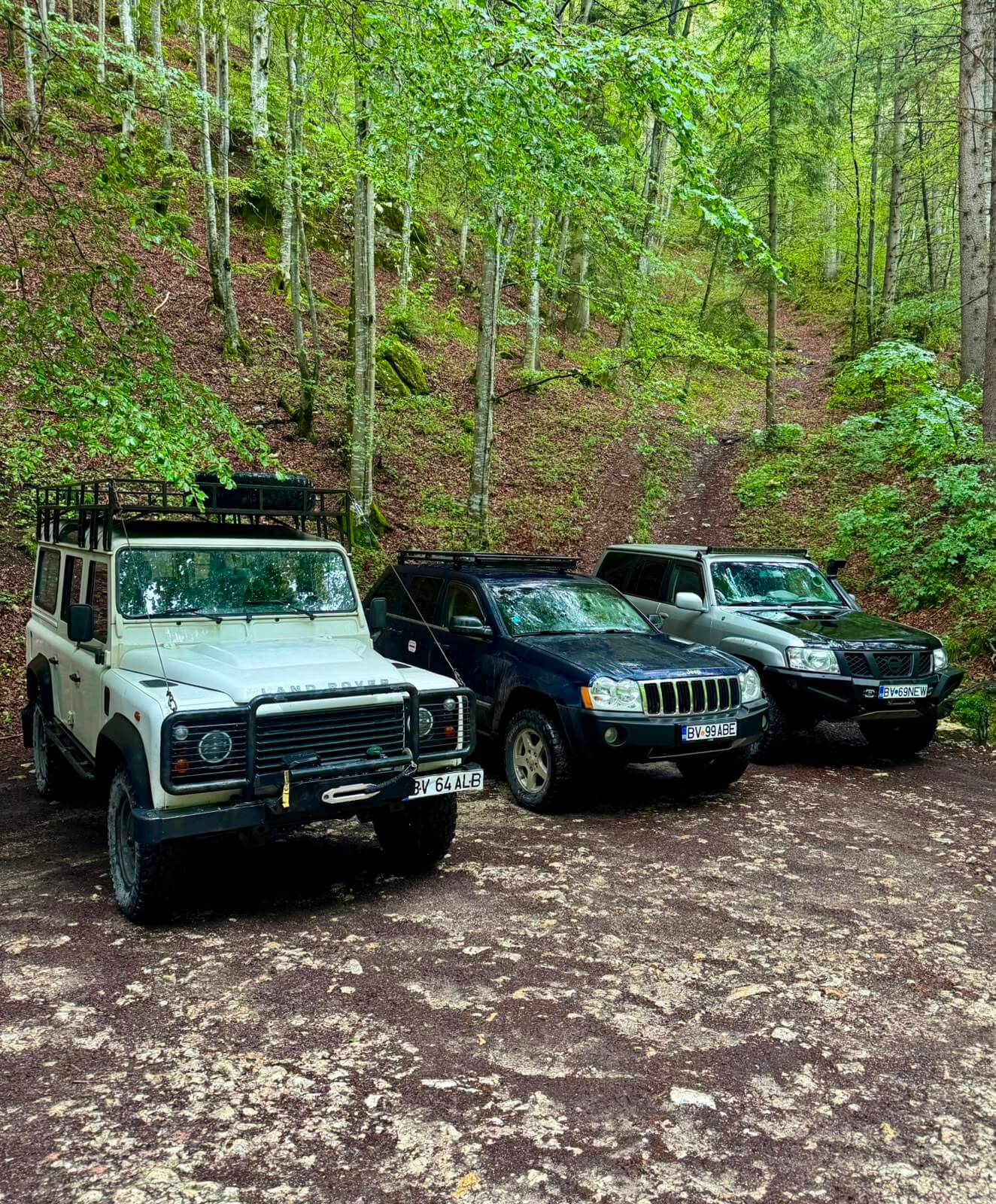 Jeep 4x4 driving on off-road terrain